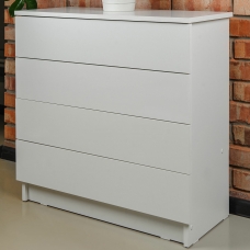 Комод BRABIX Scandi CM-001, 750х330х730 мм, 4 ящика, ЛДСП, белый, 941900, ЦБ013659 -1