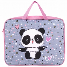 Папка на молнии с ручками BRAUBERG А4, 1 отделение, полиэстер, 80 мм, Funny panda, 271127 Папка на молнии с ручками BRAUBERG А4, 1 отделение, полиэстер, 80 мм, Funny panda, 271127