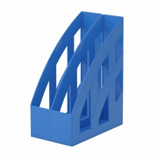 Лоток вертикальный для бумаг КОМПЛЕКТ 2 шт., BRAUBERG Modern, 245х75х320 мм, синий, 238031 Лоток вертикальный для бумаг КОМПЛЕКТ 2 шт., BRAUBERG Modern, 245х75х320 мм, синий, 238031