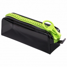 Пенал BRAUBERG с объемной тракторной молнией, 1 отделение, ПВХ, 22х8х6,5 см, Neon green, 271564