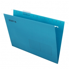 Подвесные папки А4/Foolscap (404х240 мм) до 80 л., КОМПЛЕКТ 10 шт., синие, картон, STAFF, 270933 Подвесные папки А4/Foolscap (404х240 мм) до 80 л., КОМПЛЕКТ 10 шт., синие, картон, STAFF, 270933