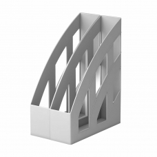 Лоток вертикальный для бумаг КОМПЛЕКТ 2 шт., BRAUBERG Modern, 245х75х320 мм, серый, 238029 Лоток вертикальный для бумаг КОМПЛЕКТ 2 шт., BRAUBERG Modern, 245х75х320 мм, серый, 238029