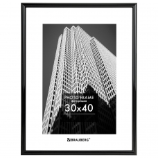 Рамка 30х40 см небьющаяся, багет 14 мм, пластик, BRAUBERG Original, черная, 391230 Рамка 30х40 см небьющаяся, багет 14 мм, пластик, BRAUBERG Original, черная, 391230