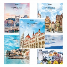 Тетрадь А5, 96 л. BRAUBERG, скоба, линия, Traveling, 404439 Тетрадь А5, 96 л. BRAUBERG, скоба, линия, Traveling, 404439