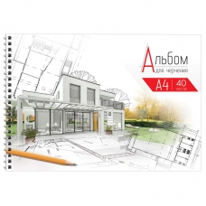Альбом для черчения 40л., А4, ArtSpace, на спирали, 160г/м2