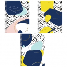 Тетрадь 80л., А5, клетка на гребне GreenwichLine 'Stylish abstraction', матовая ламинация, тиснение фольгой, 70г/м2 Тетрадь 80л., А5, клетка на гребне GreenwichLine 'Stylish abstraction', матовая ламинация, тиснение фольгой, 70г/м2