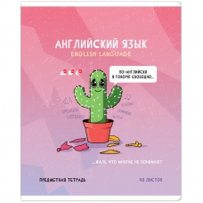 Тетрадь предметная 48л. ArtSpace 'Не по правилам' - Английский язык, глянцевая ламинация