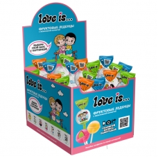 Леденец на палочке с жевательной конфетой Love is…, микс-вкус 17,5г Леденец на палочке с жевательной конфетой Love is…, микс-вкус 17,5г