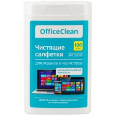 Влажные портативные чистящие салфетки OfficeClean для экранов и мониторов, 100шт. (малая плоская туба) Влажные портативные чистящие салфетки OfficeClean для экранов и мониторов, 100шт. (малая плоская туба)