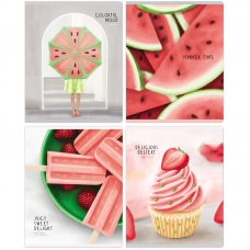Тетрадь 48л., А5, клетка BG 'Summer dessert', матовая ламинация