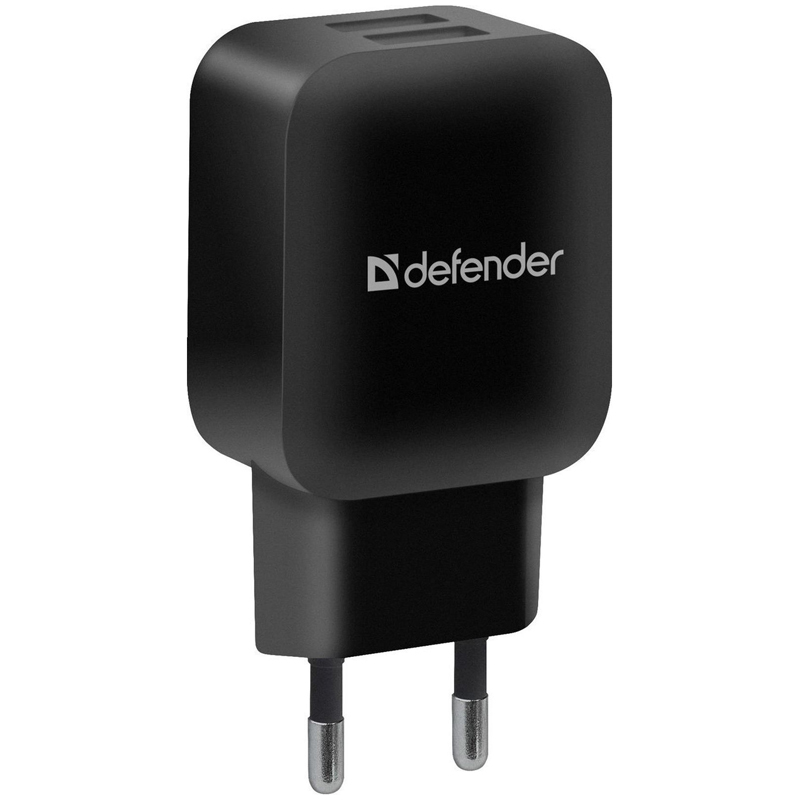 Зарядное устройство сетевое Defender EPA-13, 2*USB, 2.1А output, пакет, черный 83840 297722w