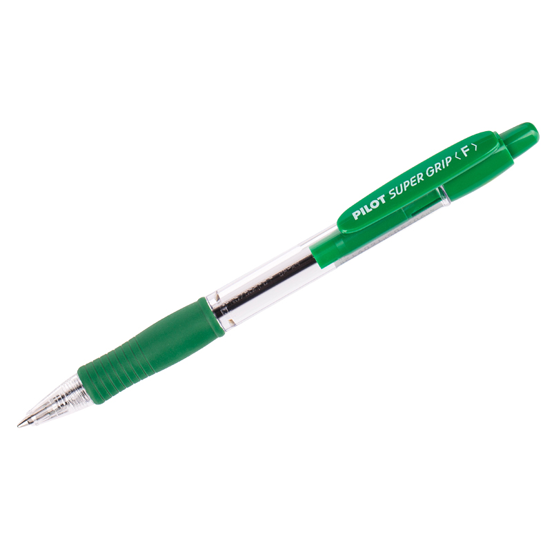Ручка шариковая автоматическая Pilot Super Grip зеленая, 0,7мм BPGP-10R-F-G 132623w