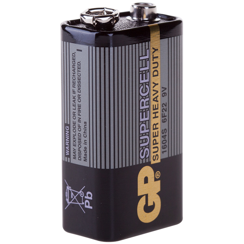 Батарейка GP Supercell MN1604 6F22 Крона, солевая, OS1 GP 1604S-B 168550w