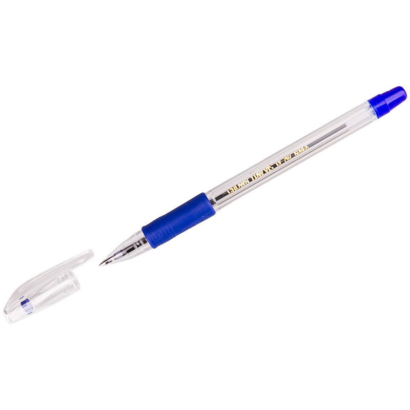Ручка шариковая Crown Low Vis синяя, 0,7мм, грип LV-707B 207941w