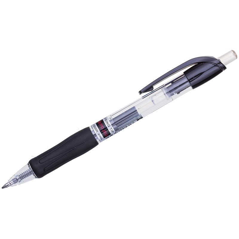 Ручка гелевая автоматическая Crown CEO Jell черная, 0,7мм, грип AJ-5000R 207948w