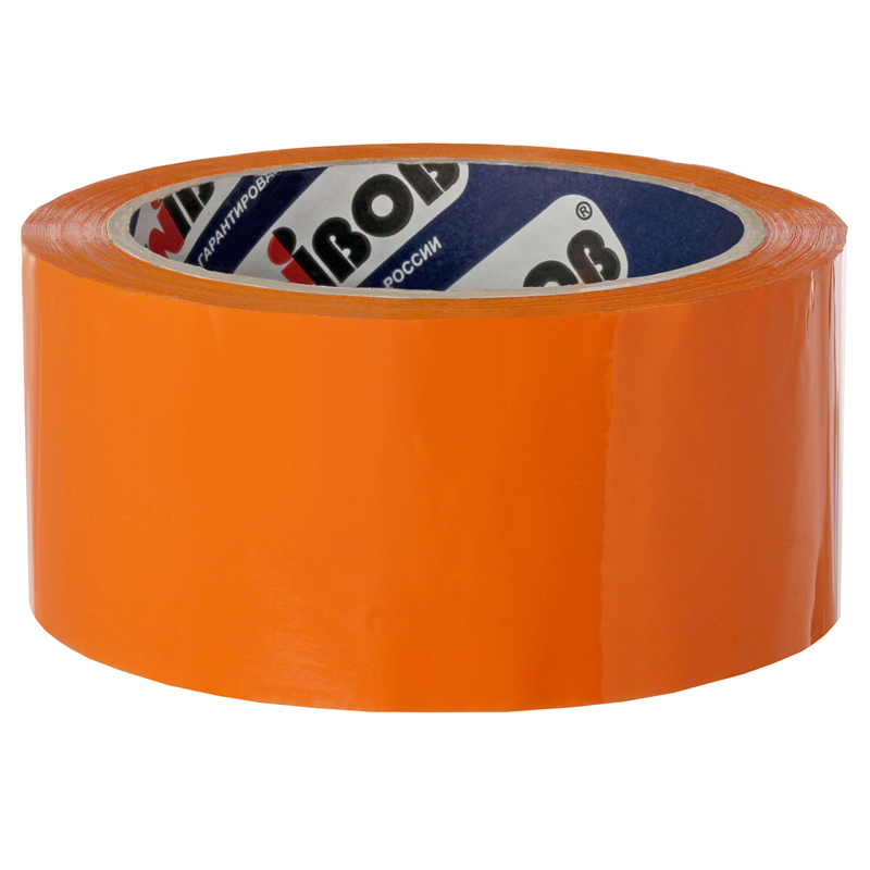 Клейкая лента упаковочная Unibob, 48мм*66м, 45мкм, оранжевая 30274 222635w
