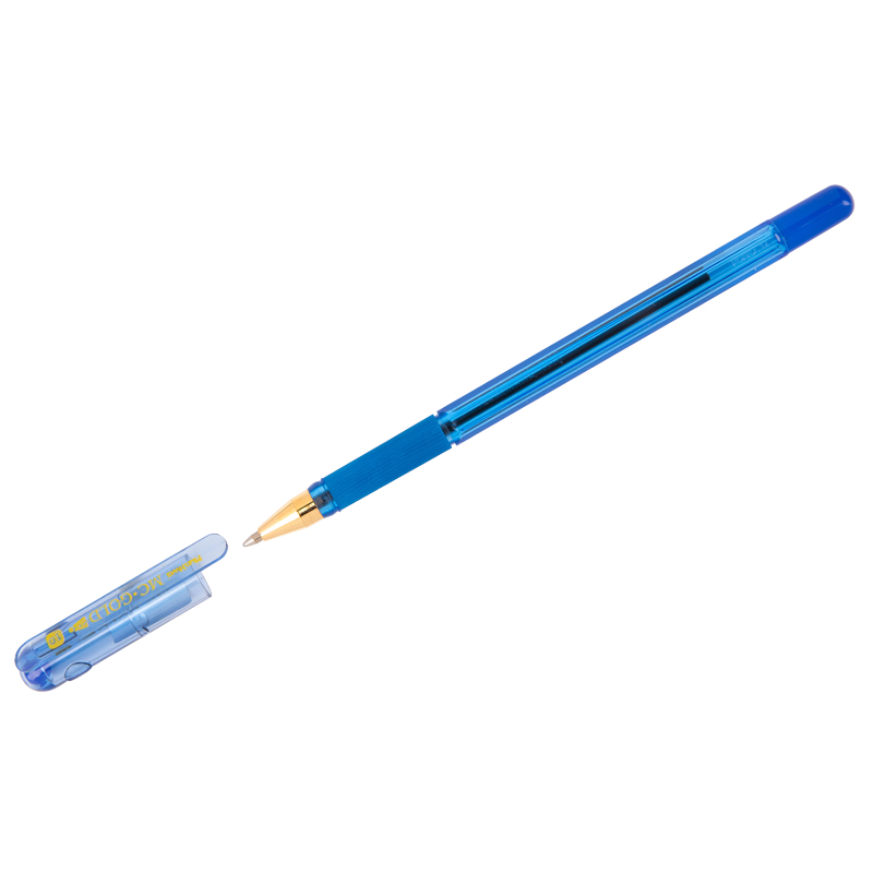 Ручка шариковая MunHwa MC Gold синяя, 1,0мм, грип, штрих-код BMC10-02 229551w