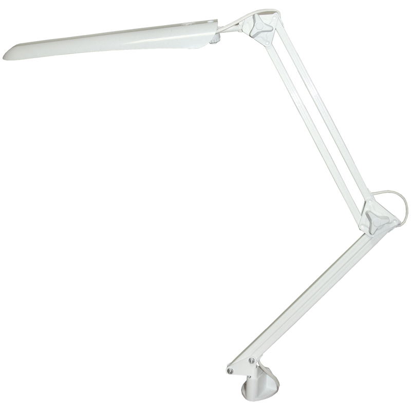 Светильник на металлической струбцине Трансвит Гермес, LED, белый Гермес МС белый 234649w