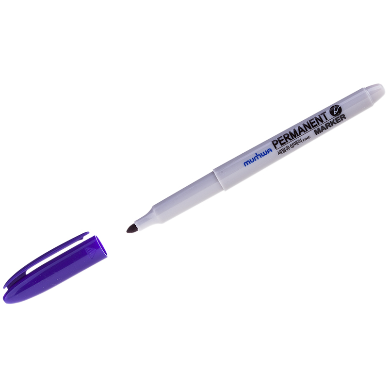 Маркер перманентный MunHwa фиолетовый, пулевидный, 1,5мм FPM-09 235087w