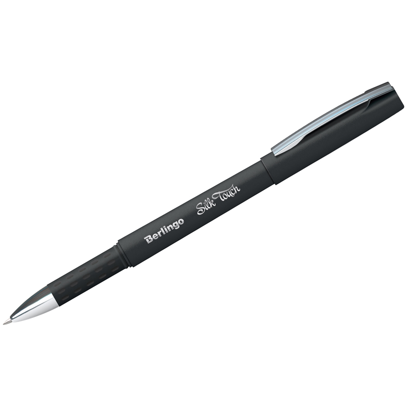 Ручка гелевая Berlingo Silk touch, черная, 0,5мм, грип CGp_05121 265906w