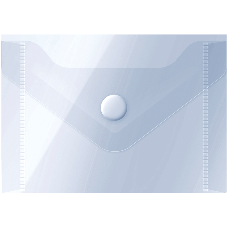 Папка-конверт на кнопке OfficeSpace, А7 74*105мм, 150мкм, прозрачная 267538 267538w