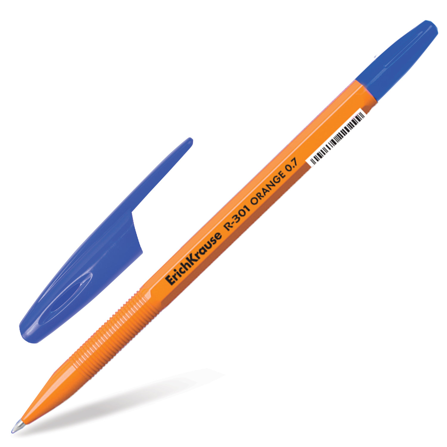 Ручка шариковая ERICH KRAUSE R-301 Orange, СИНЯЯ, корпус оранжевый, узел 0,7 мм, линия письма 0,35 мм, 43194 купите по выгодной цене