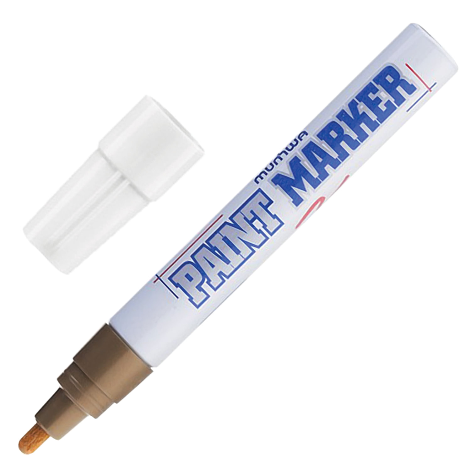 Маркер-краска лаковый (paint marker) MUNHWA, 4 мм, ЗОЛОТОЙ, нитро-основа, алюминиевый корпус, PM-07 купите по выгодной цене