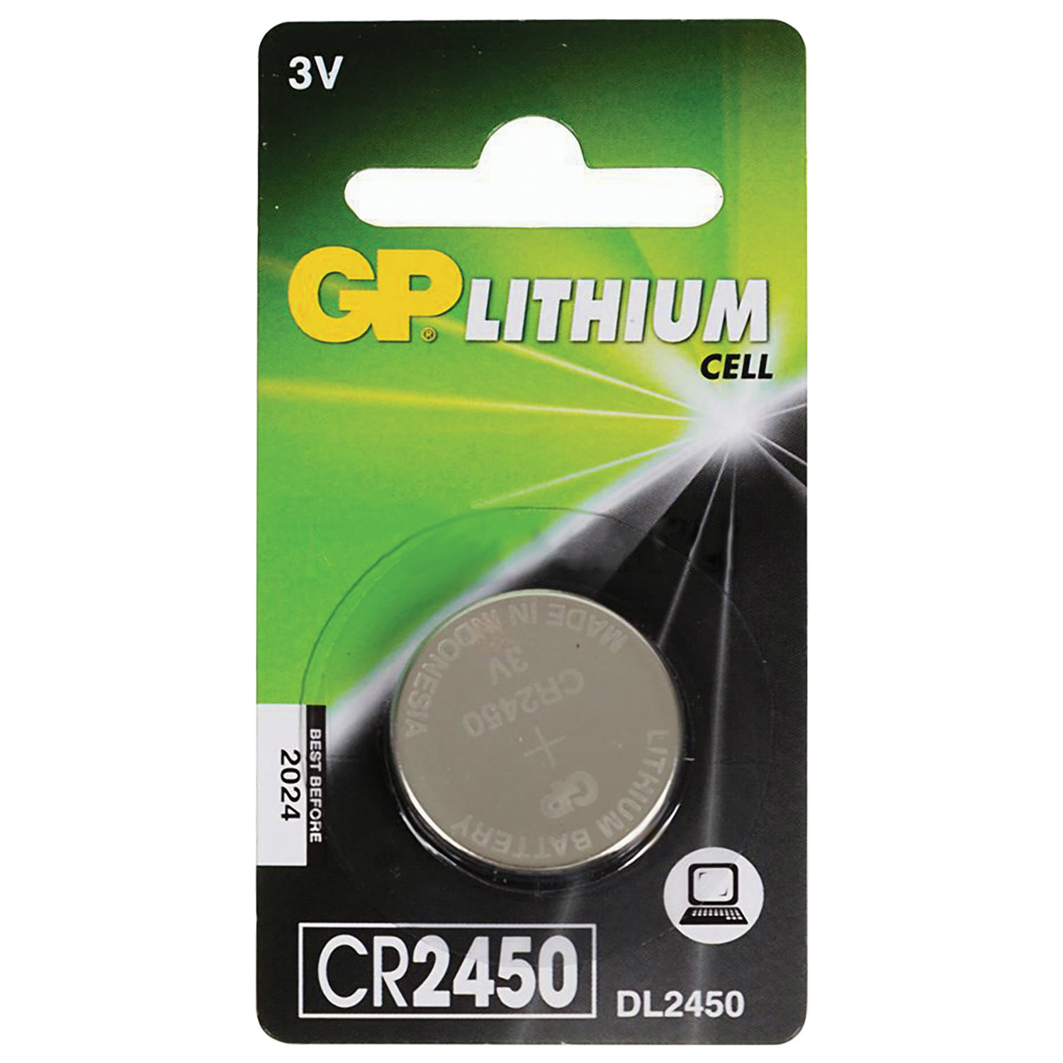 Батарейка GP Lithium, CR2450, литиевая, 1 шт., в блистере, CR2450-2C1 купите по выгодной цене