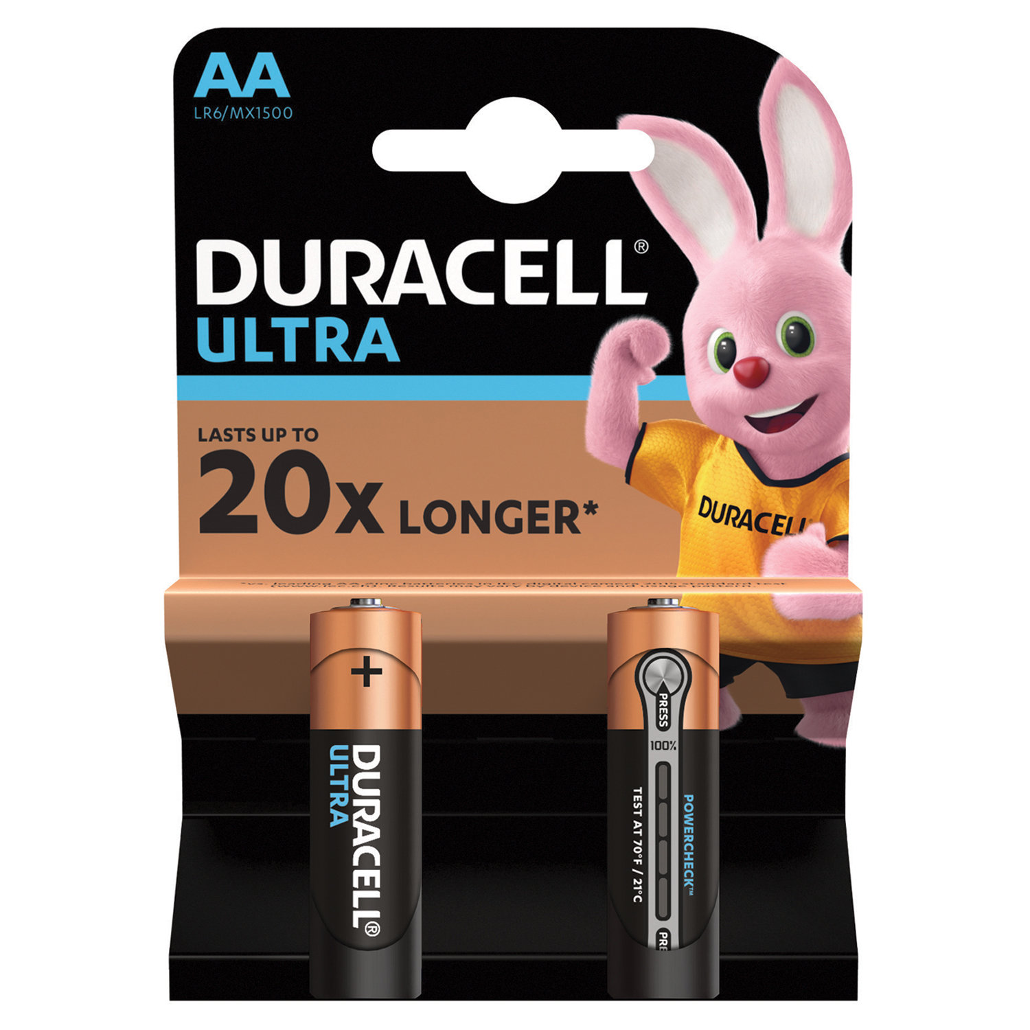 Батарейки КОМПЛЕКТ 2 шт., DURACELL Ultra, AA (LR06, 15А), алкалиновые, пальчиковые, блистер купите по выгодной цене
