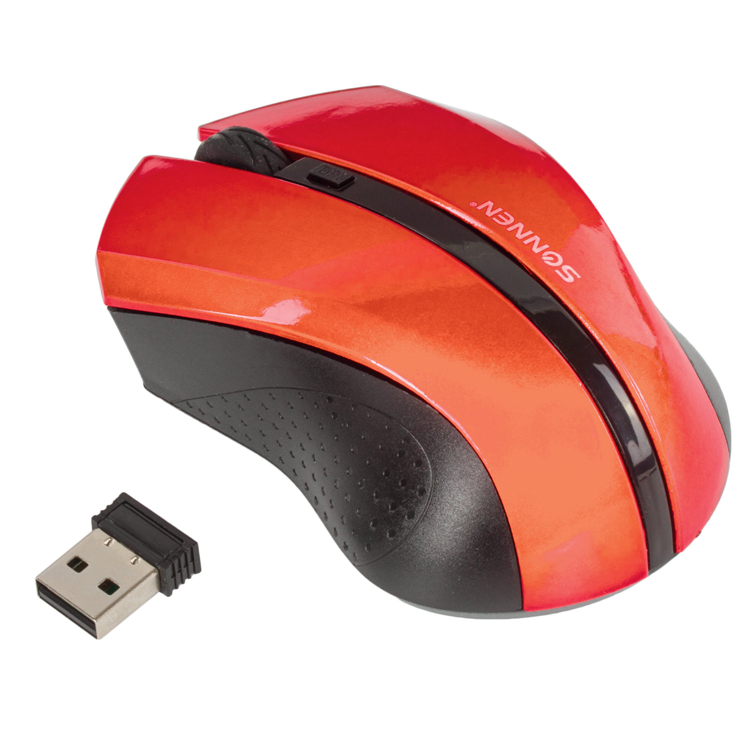 Мышь беспроводная SONNEN WM-250R, USB, 1600 dpi, 3 кнопки + 1 колесо-кнопка, оптическая, красная, 512643 купите по выгодной цене