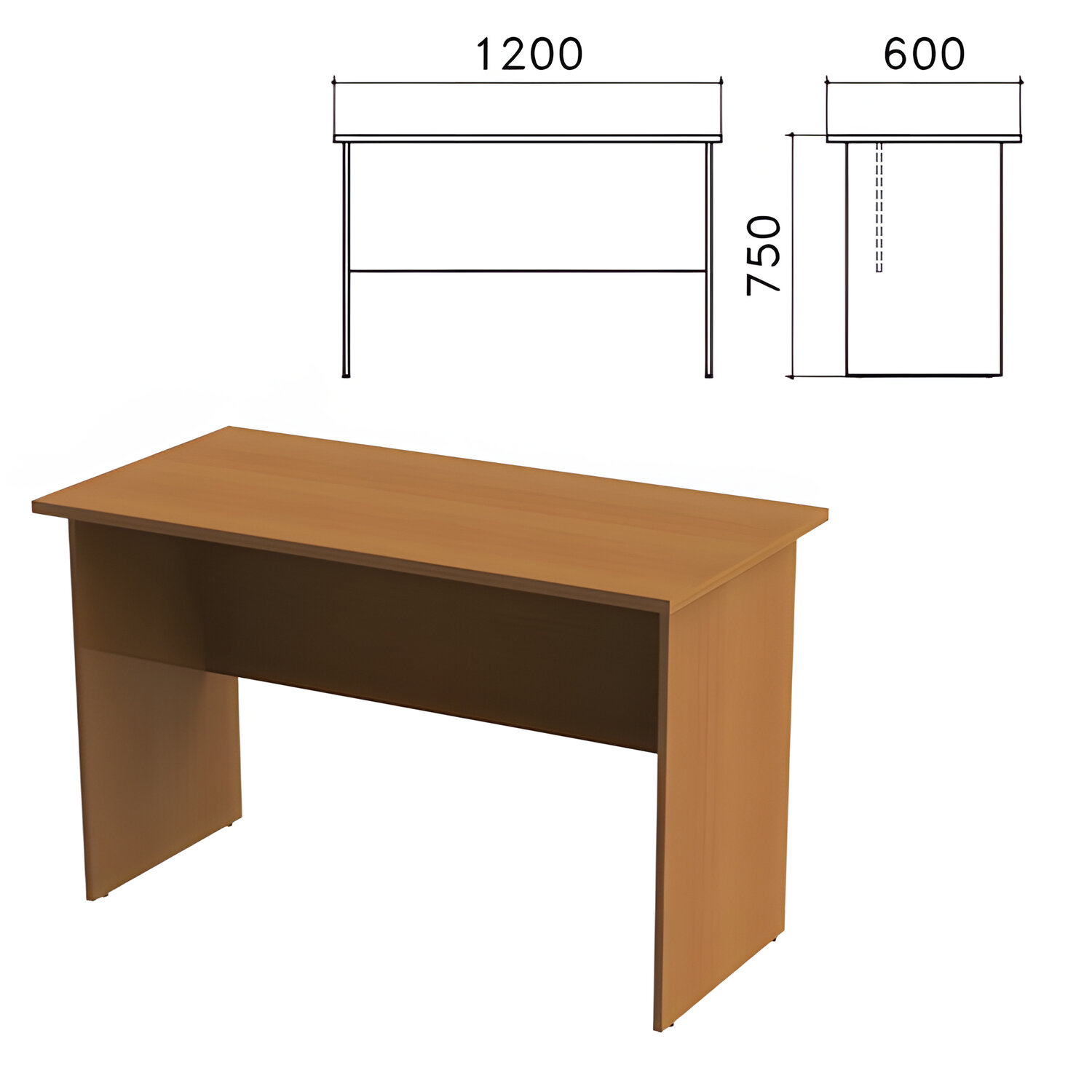 Стол письменный компакт 1200х600х750