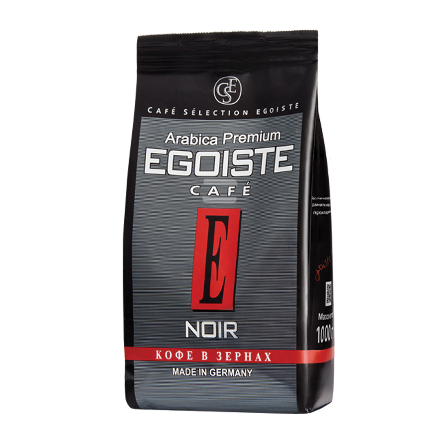 Кофе в зернах EGOISTE Noir, натуральный, 1000 г, 100% арабика, вакуумная упаковка, 12621 купите по выгодной цене