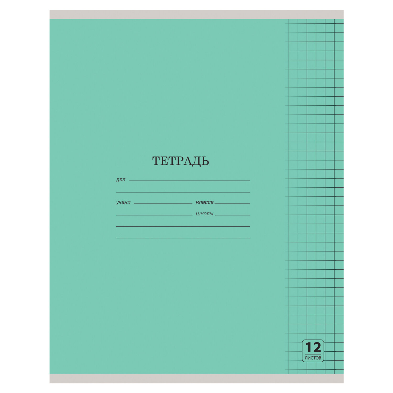 Тетрадь 12 л. ЮНЛАНДИЯ КЛАССИЧЕСКАЯ, клетка, обложка картон, ЗЕЛЕНАЯ, 105638 купите по выгодной цене