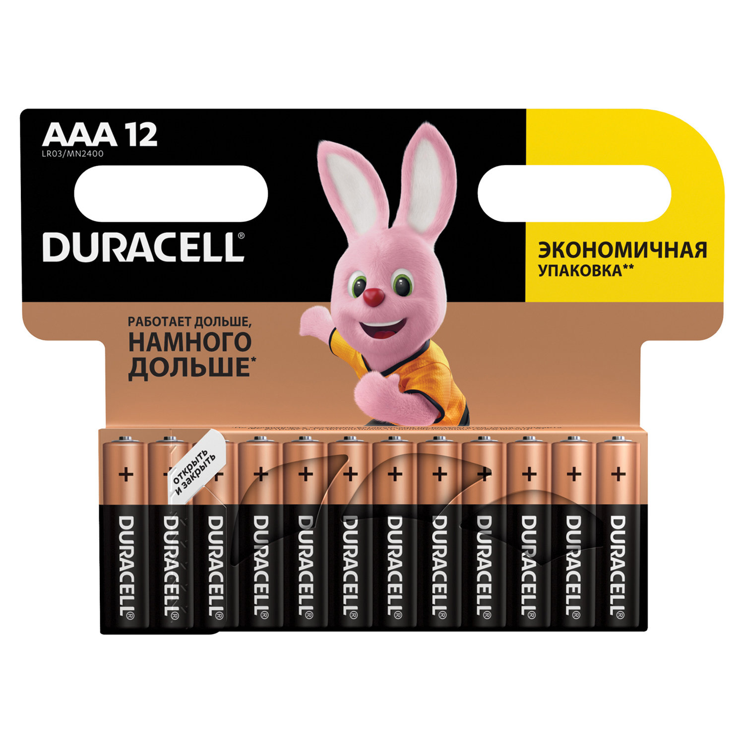 Батарейки КОМПЛЕКТ 12 шт, DURACELL Basic, AAA (LR03, 24А), алкалиновые, мизинчиковые, блистер купите по выгодной цене