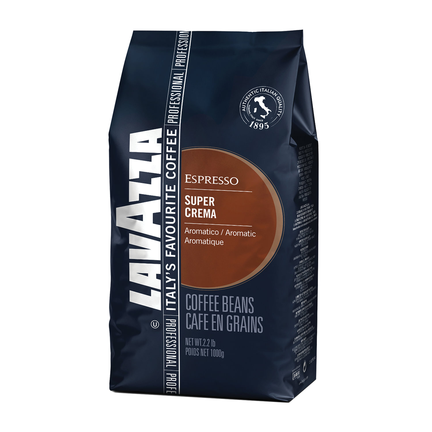 Кофе в зернах LAVAZZA Espresso Super Crema, 1000 г, 4202 купите по выгодной цене