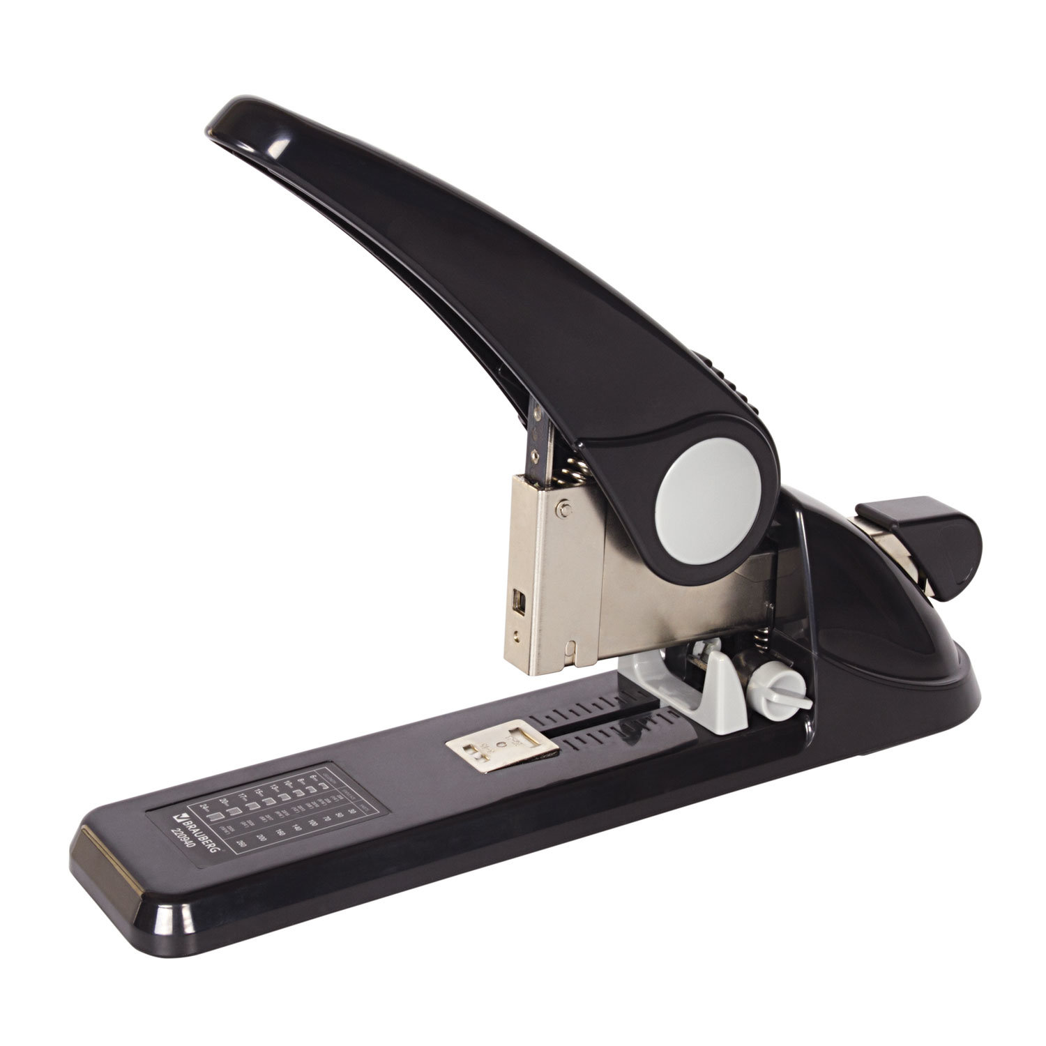 Степлер МОЩНЫЙ №24/6-23/24 BRAUBERG Heavy duty GT, до 200 листов, черный, 220940 купите по выгодной цене